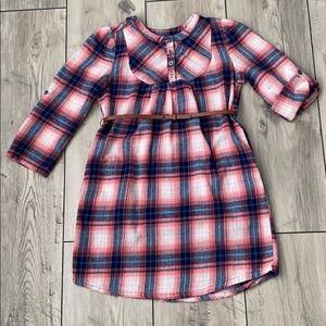 Paper Doll Girl Plaid Flannel Dress Size 10
